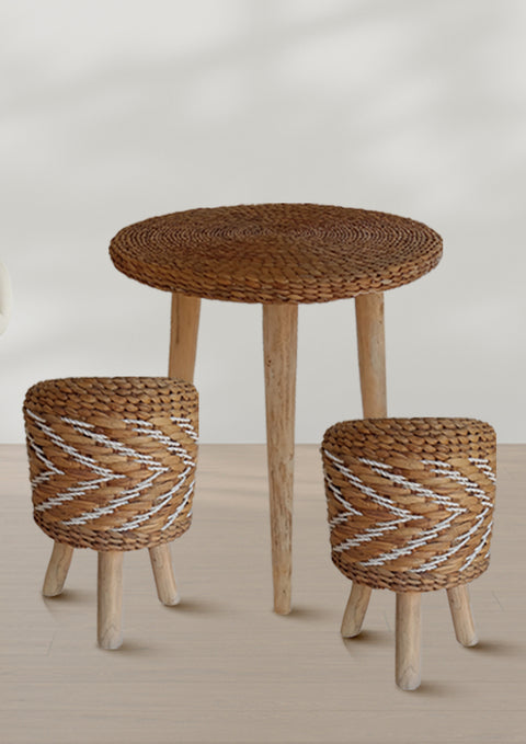 Set Waterhyacinth Table & Stool