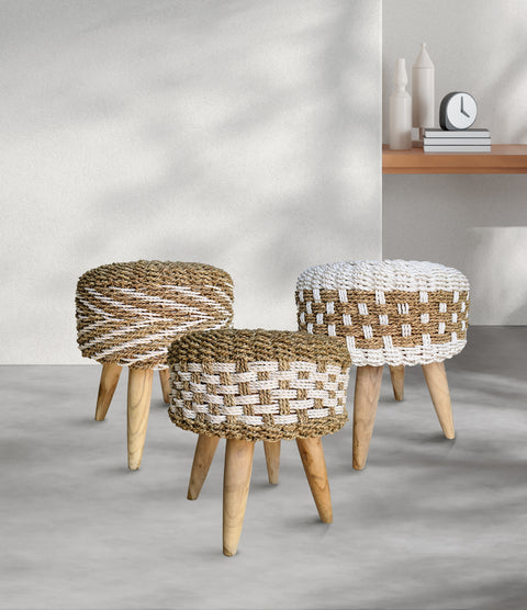 Seagrass Woven Stool 02