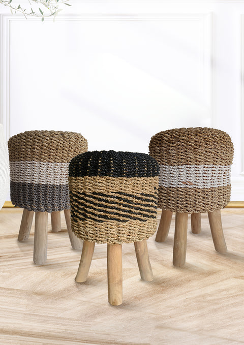 Seagrass Woven Stool